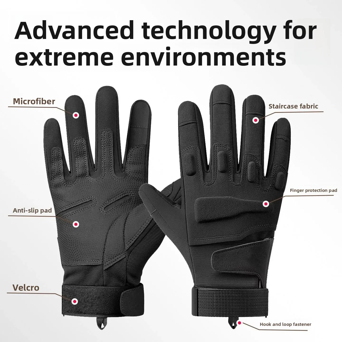 Fashionable Tactical Gloves for Men Outdoor Training Climbing Mountaineering Wear Resistant Touch Screen Cycling Gloves