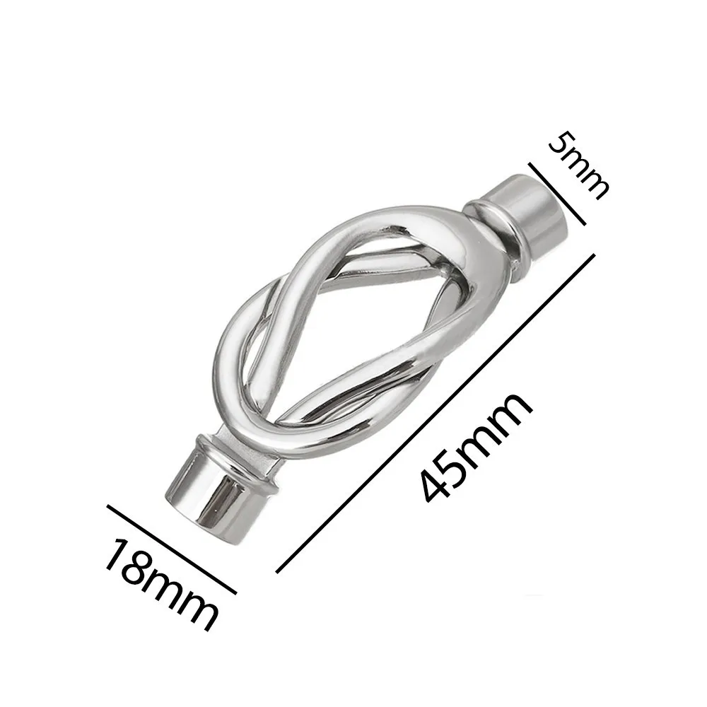 1 Buah 5Mm/6Mm Lubang Baja Tahan Karat Konektor Gelang Gesper Magnetik Kait Gesper untuk Tali Kulit DIY Gelang Temuan Perhiasan