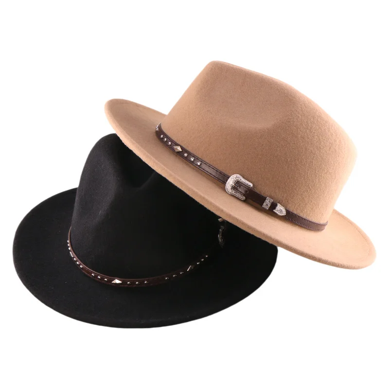 Hot-selling Autumn And Winter Pure Wool Hat Men's Jazz Hat British Harajuku Style Retro Top Hat Trendy Top Hat