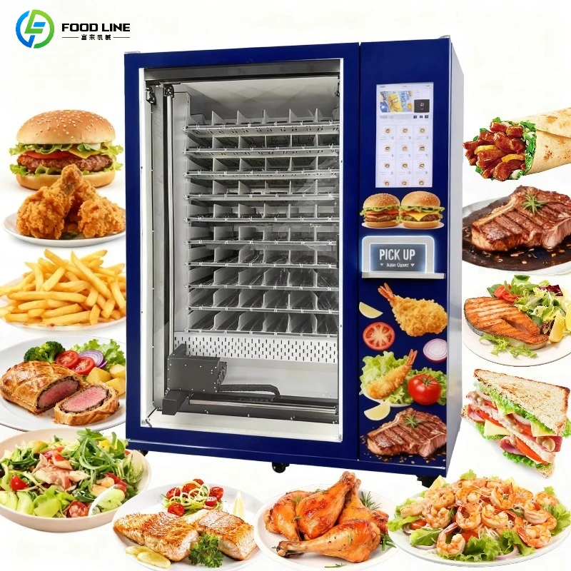 FL Customized 2026 New 24-hour Commercial Hot Food Breakfast Dinner Lunch Vending Machine Touch Screen Fast Food Vending Machine