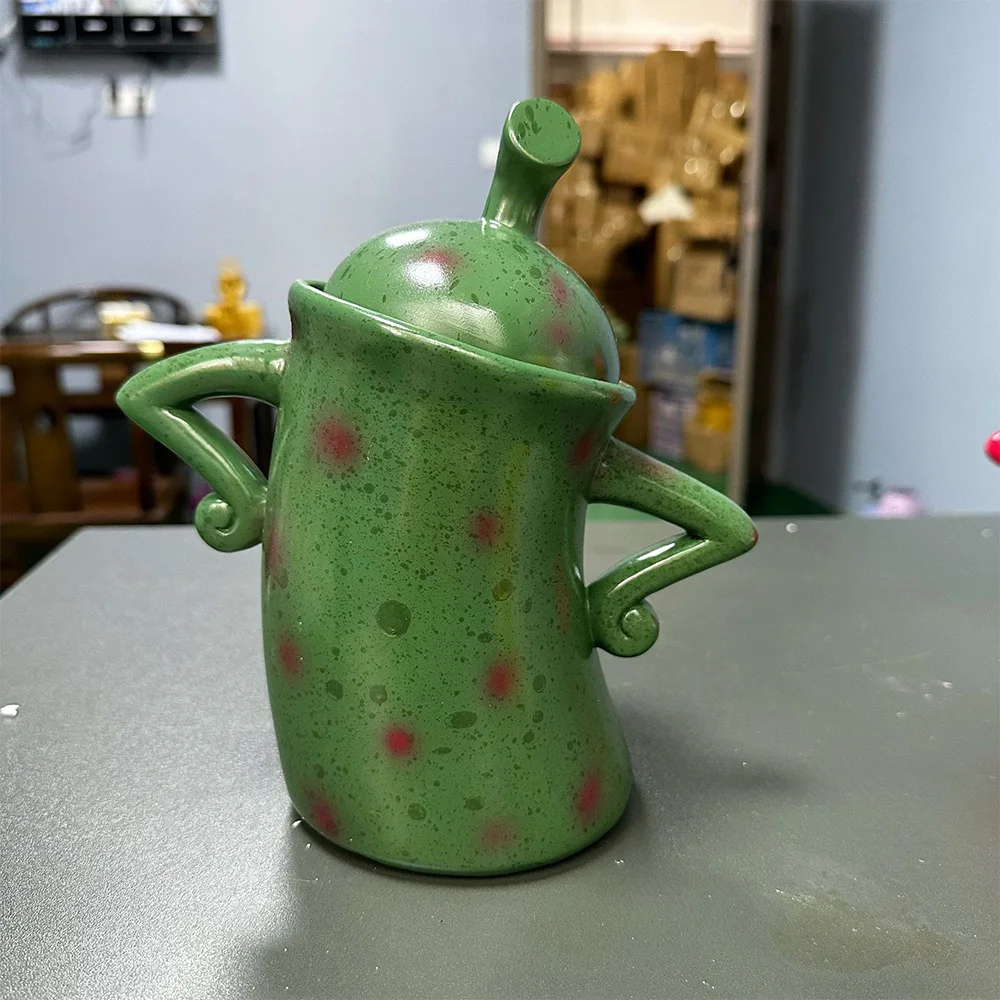 الإبداعية متشعب الخصر كوب أكواب الغذاء الجرار الرجعية كوب مرقط للمطبخ تخزين الجرار مع الأغطية القهوة الشاي السكر التوابل أدوات المطبخ