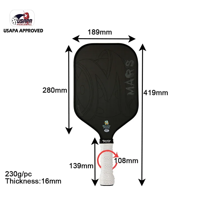 Carbon fiber combined Lightweight Pickleball Paddles for  professional players and can be used in international competitions.