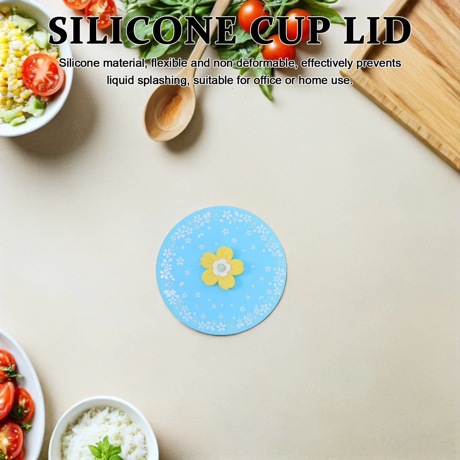 

2pcs Silicone Cup Lids 11Cm Reusable Universal Dustproof Spill-Proof Freshness-Sealing For Mugs Tumblers Glass Drinkware Kitchen