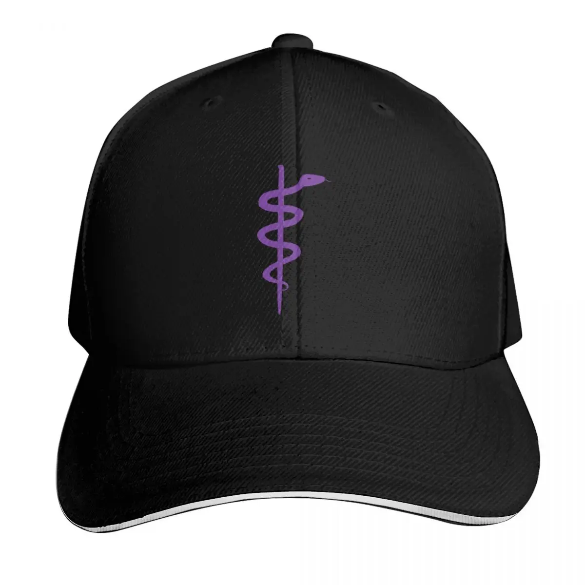 

Rod of Asclepius Royal Purple Silhouette Baseball Cap Anime Hat black Cosplay Mens Hats Women's