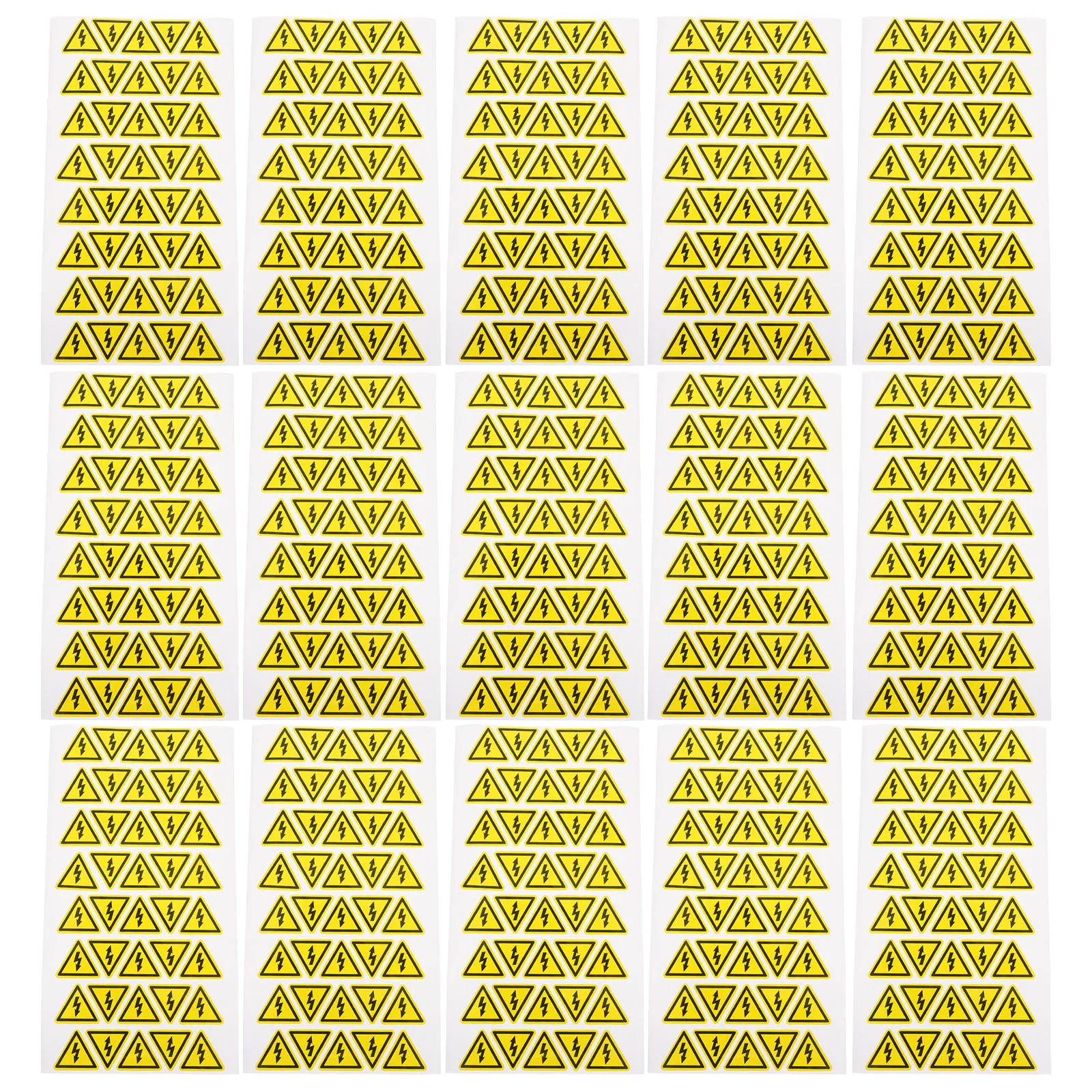 400pcs Electric Warning Stickers Yellow Triangle Safety Labels Waterproof Adhesive For Electrical Panels Outdoor Indoor Traffic