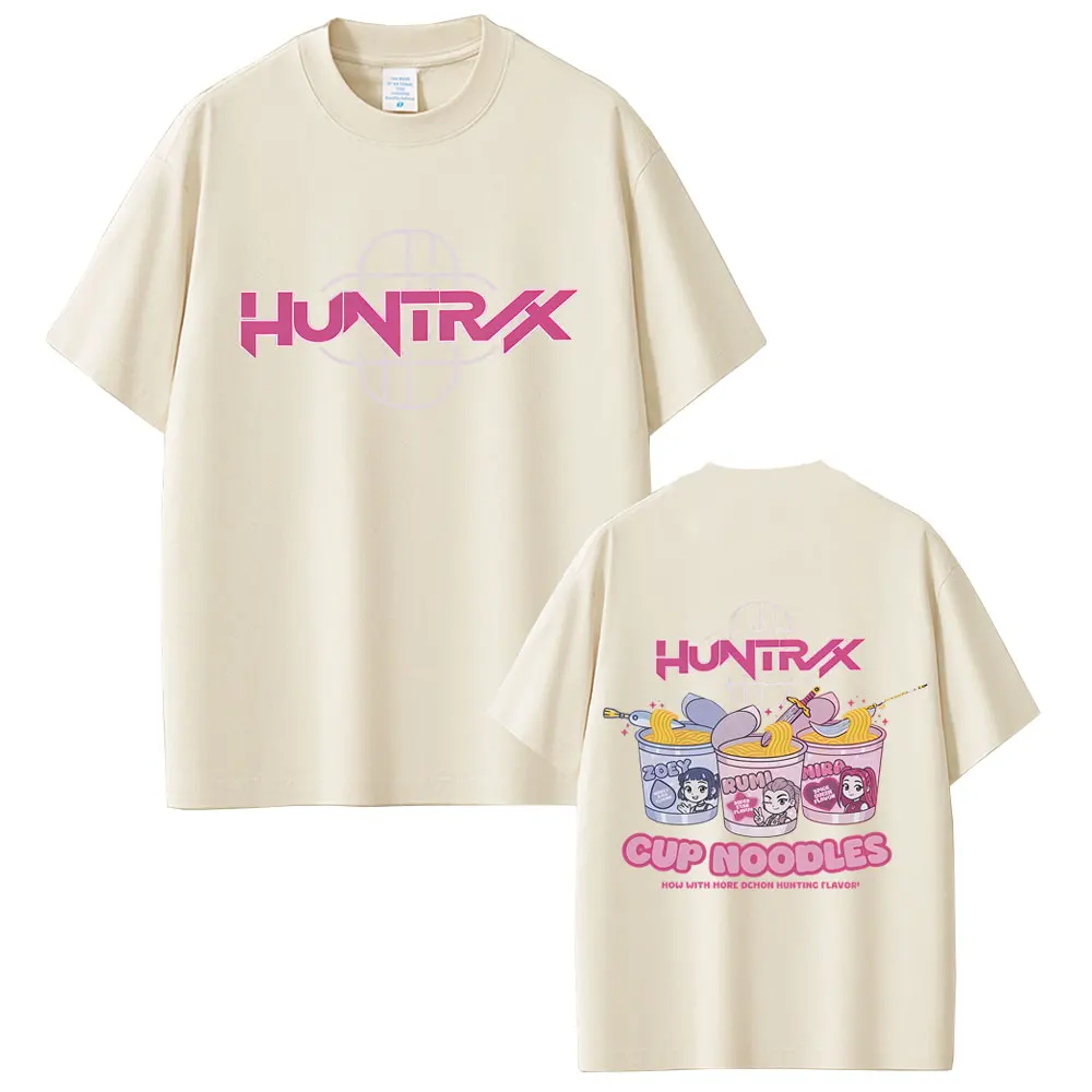 Movie Kpop Demon Hunters Graphic T-shirt Kawaii Rumi Mira Zoey Eat Ramen Print T-shirts Men Women Cartoon Casual Funny T Shirts