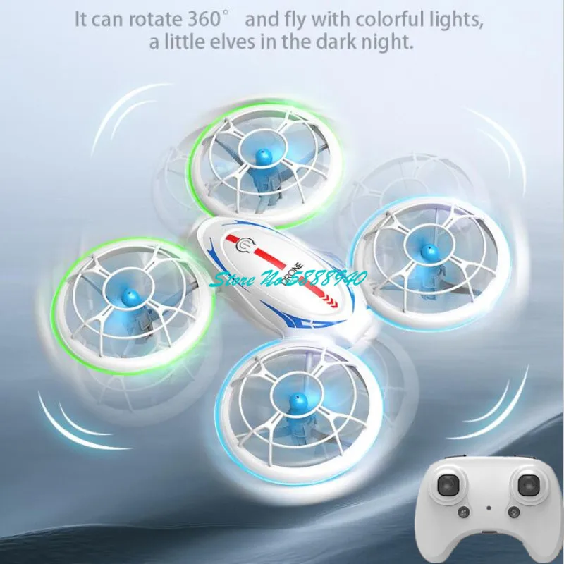 360° Rotation Colorful Lighting Full Protection MINI RC Drone Boy Toy 2.4G Fixed Altitude Durable Fall Remote Control Quadcopter