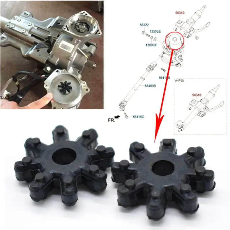 Coupler คอพวงมาลัยแบบยืดหยุ่น คอพวงมาลัย Coupler อายุการใช้งานยาวนาน อุปกรณ์เสริม คอลัมน์ ติดตั้งง่าย