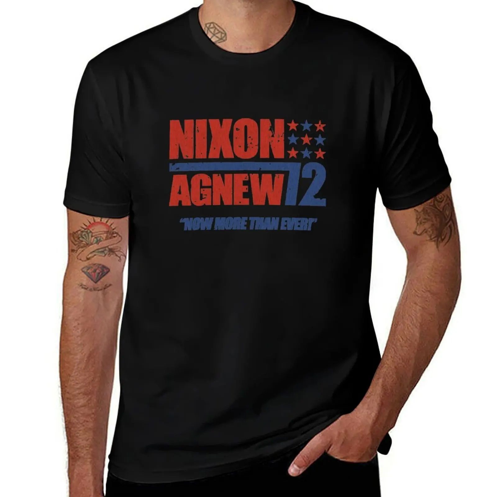 

Nixon Agnew 1972 T-Shirt Casual Pattern Print Tee Shirt