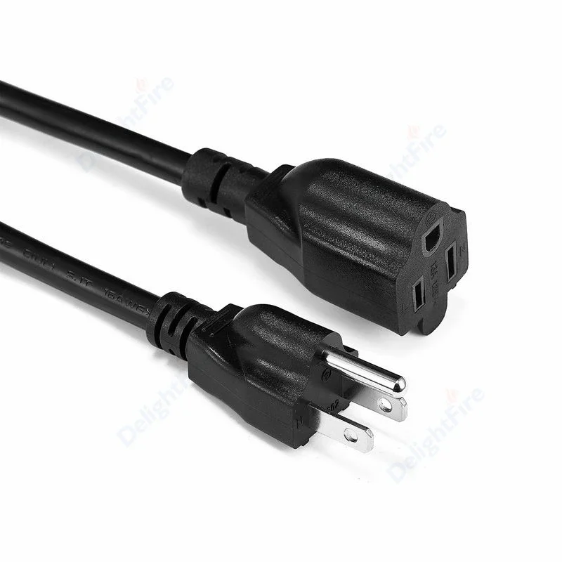 NEMA 5-15R до 5-15P Удлинительный шнур питания США штекер 3 м 16AWG кабель питания для настольного ПК компьютера PSU Antminer принтера ТВ