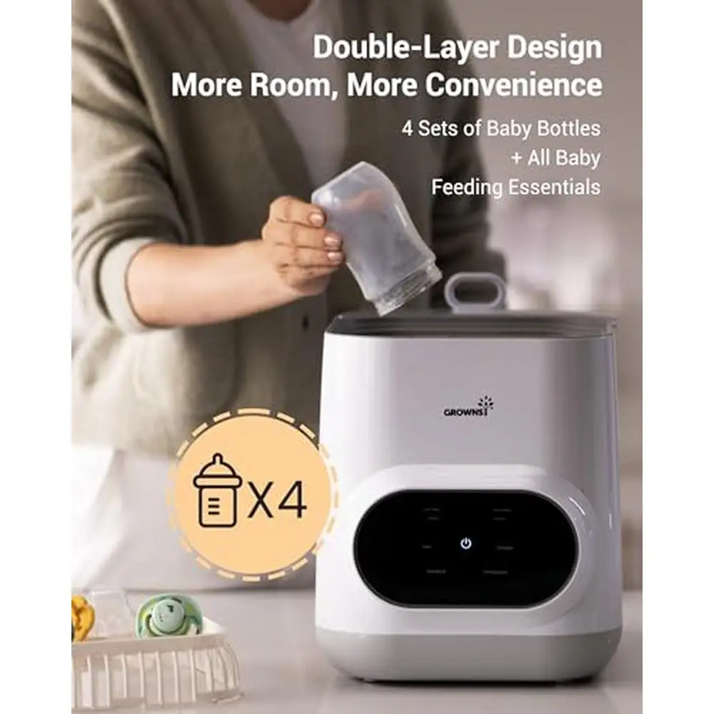 EaseClean-lavadora de botellas todo en uno, esterilizador, secadora, piezas de bomba para bebé, pulverizadores potentes, limpieza Interior Exterior, 4 programas rápidos