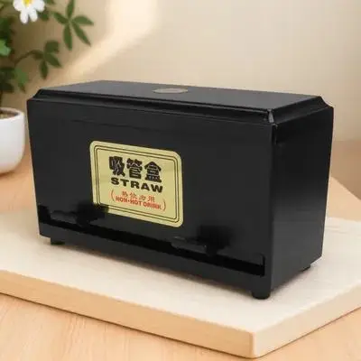 

1 шт. Компактный диспенсер для соломинок с регулируемым выходом, нажимного типа, для фастфуда, закусочных, кофеен