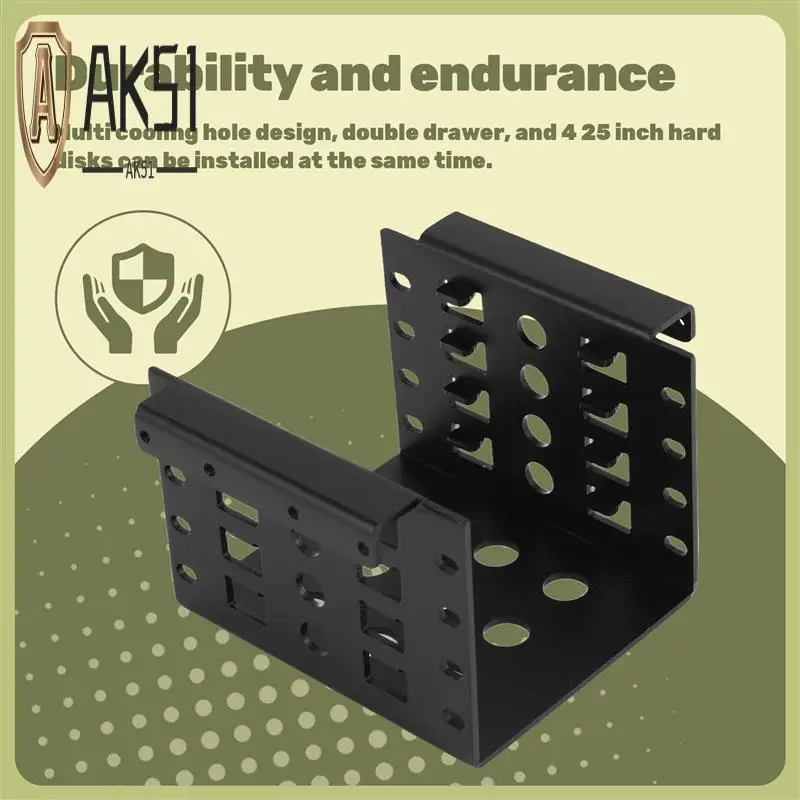 

AK51-4-Bay 3.5 Inch To 2.5 Inch Hard Drive Caddy Internal Mounting Adapter Bracket Aluminum Alloy Mobile Holder
