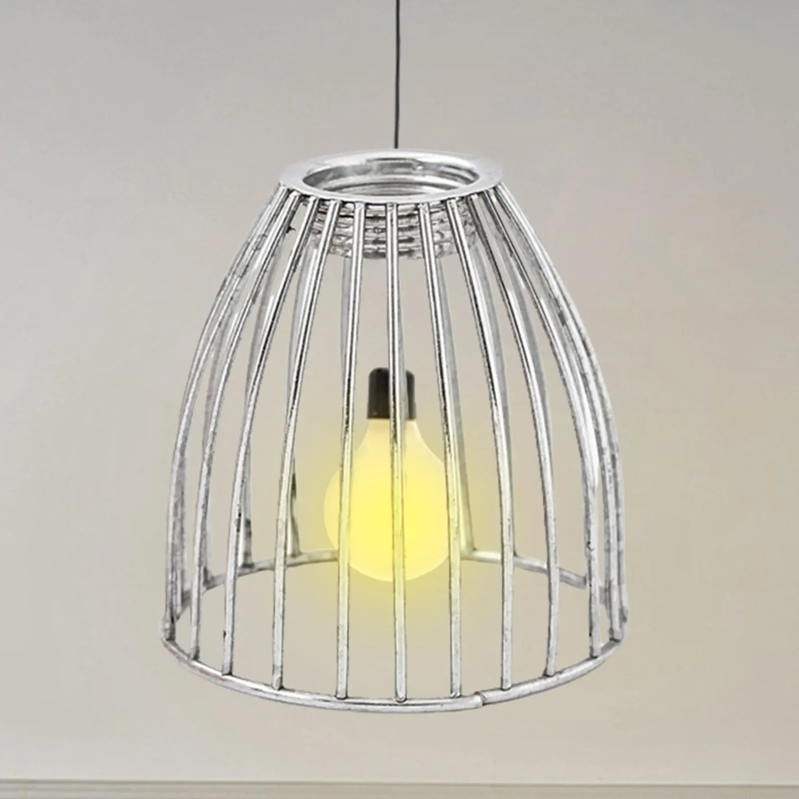 Pendant Lampshade Small Metal Cage Lamp Shade for Bedroom Restaurant Dorm