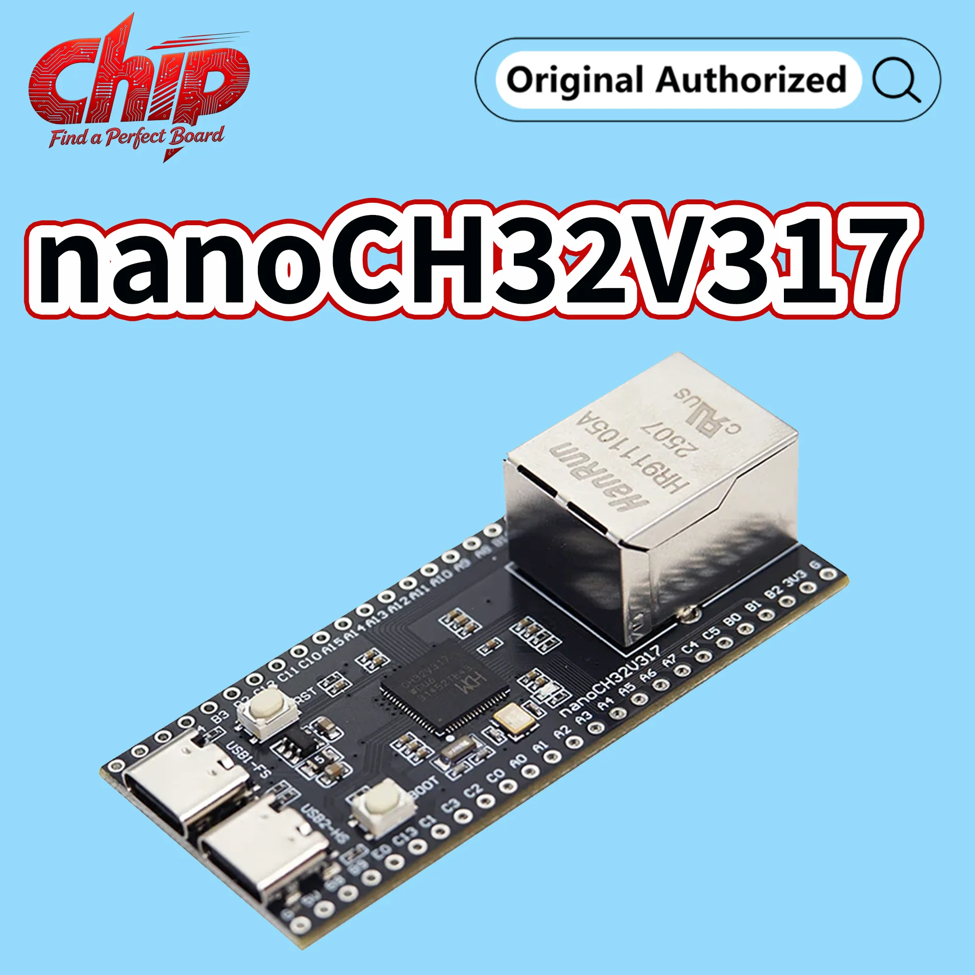 nanoCH32V317 Development Board WCH RISC-V Dual TYPE-C Interface USB 2.0 High Speed  Open Source