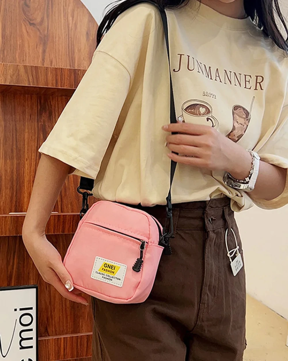 New One Shoulder Crossbody Bag Fashion Autumn And Winter Simple Nylon Japanese Women Ba