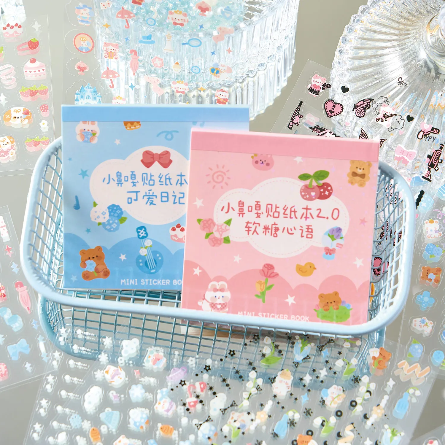 كتاب ملصقات صغير مع قطع قوالب، حافظة هاتف، مجلة صور DIY مواد تزيين، ملصقات Guka، ملصقات حائط مزخرفة #1