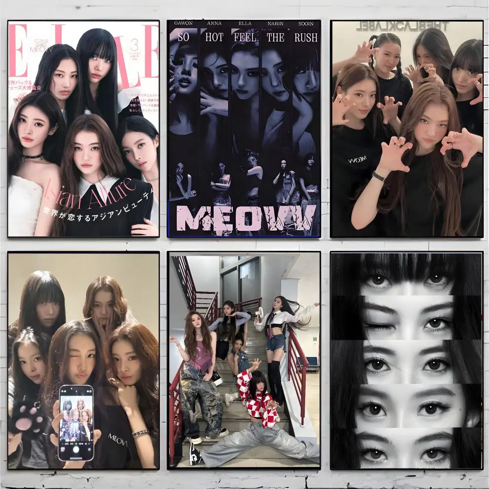 Kpop Group M-meovv Poster Superior Home Space  Indoor Decorative Art & Home Decor