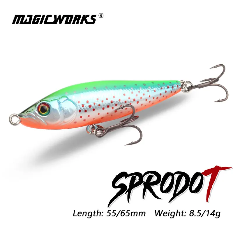 

MAGIC WORKS Pencil Lure Pike Bait 8.5g 14g Sinking Pencil Bait Bass Artificial Fishing Lures Fishing Supplies New Fishing Goods