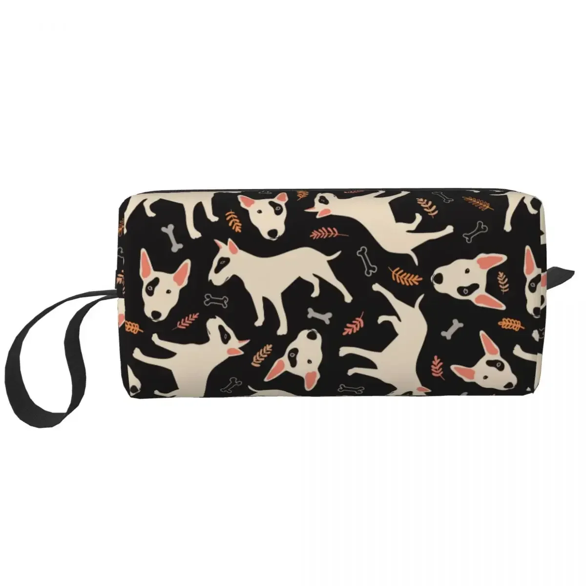 

Bull Terrier Cosmetic Bag Women Makeup Bags Animal Dog Travel Water Resistant Toiletry Bag Organizer Merch