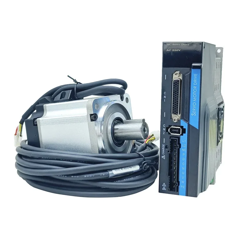 220V 40/80/Servo motor de CA pequeño 2.39N.M. 3000RPM 0.4KW/0.75KW servomotor monofásico accionamiento de CA imán permanente controlador combinado