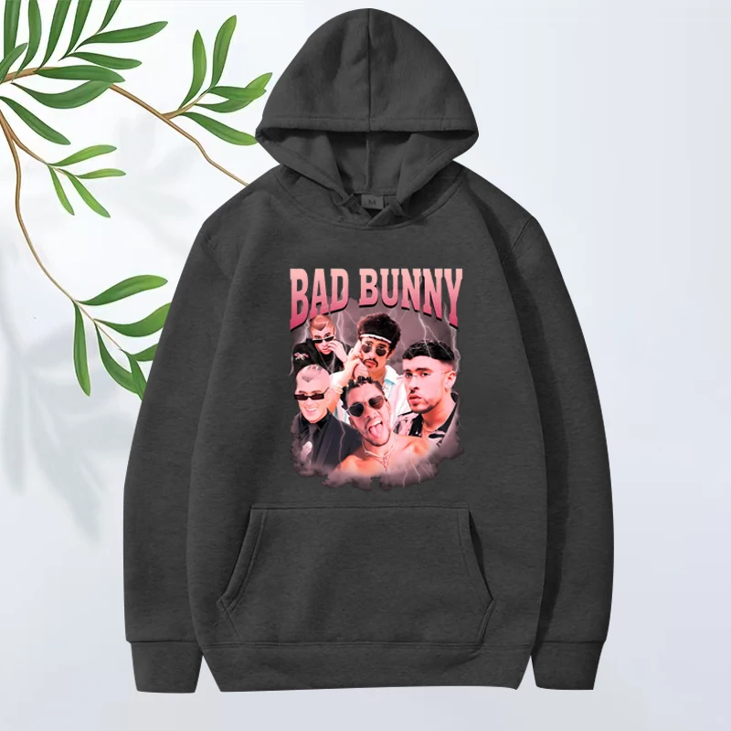 Bad Bunny Essential funny hoodie 2025 new men women fashion vintage Long sleeve streetwear print Graphic oversized hoodie unisex