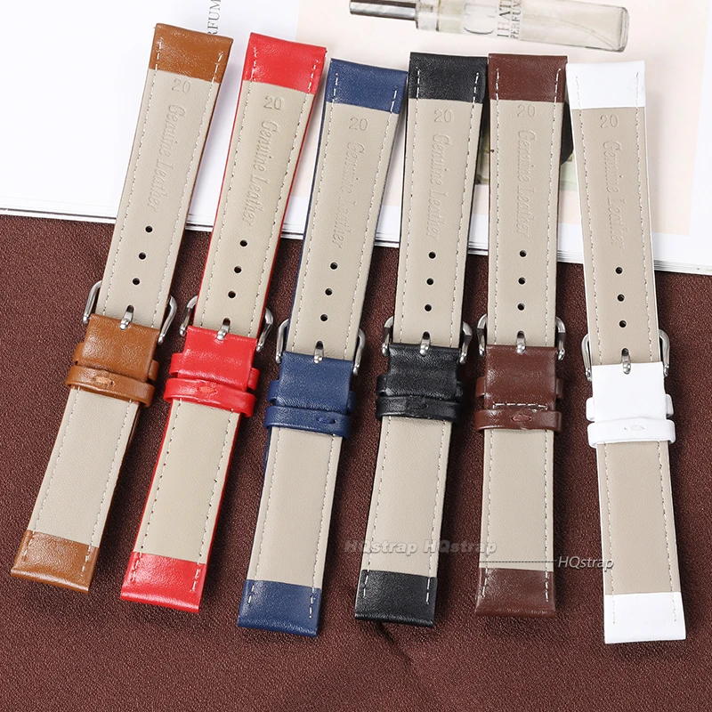 استبدال الجلود حزام (استيك) ساعة حزام عالمي لسامسونج لهواوي الأسود براون 12 13 14 15 16 17 18 19 20 21 22 23 24 مللي متر حزام #4