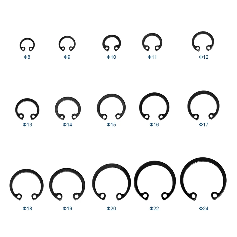 445-teiliges Sortiment an internen Sicherungsring-Sicherungsringen vom Typ C für Lochsicherungsringe