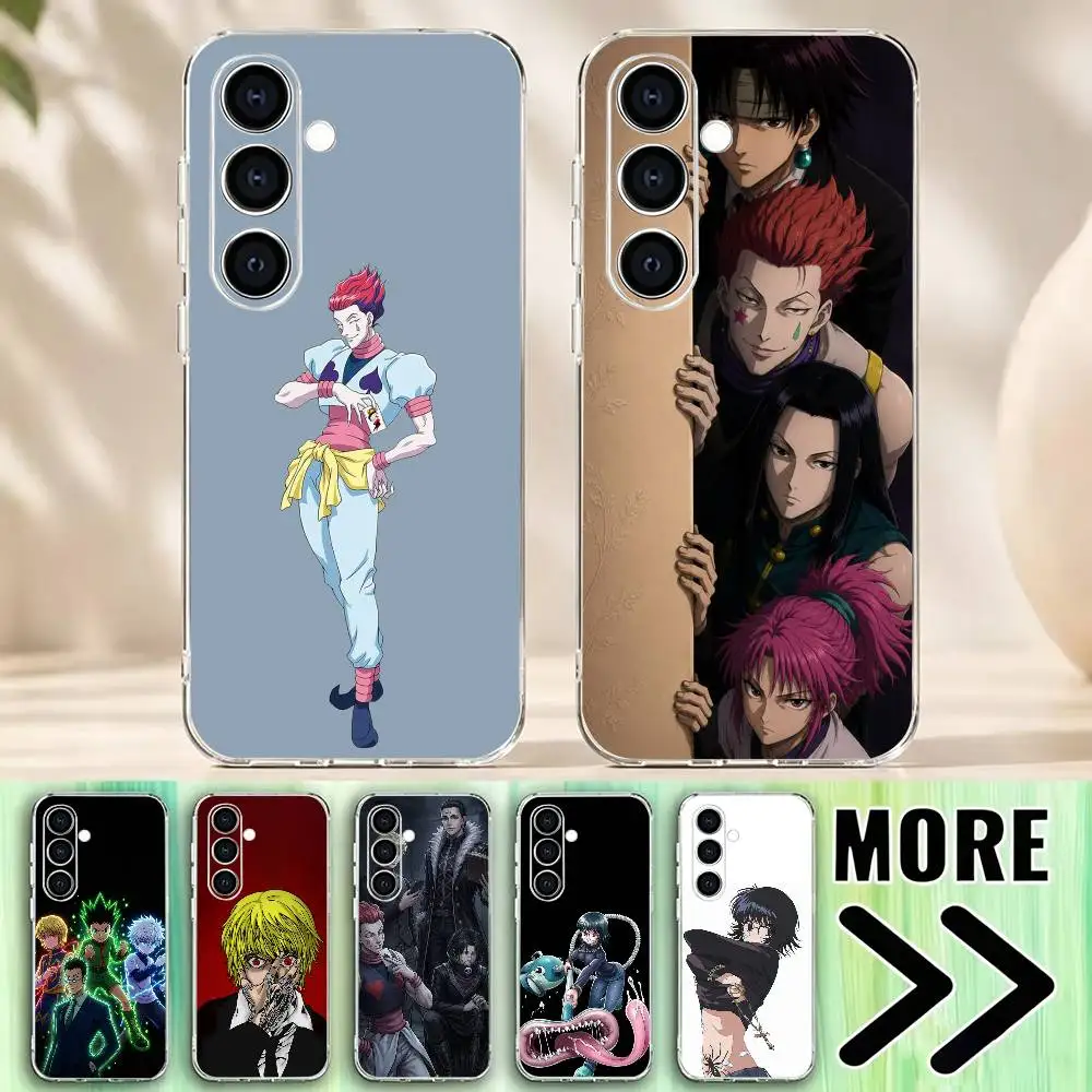 Black HUNTERxHUNTER Hot Anime Phone Case Transparent Soft TPU Case For Samsung A73,A72,A70,A71,A53,A52,A51