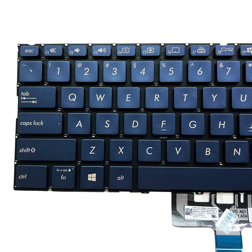 Imagem -05 - Teclado Retroiluminado dos Eua para Asus Zenbook Um434i Um434iq Ux434da U4600fl Ux434f Ux434fa Ux434flc Ux434i Ux434iq 0knb02829us00