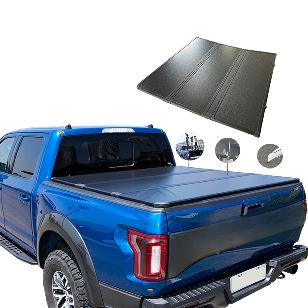 

Customizable Durable Hard Waterproof Tri-Fold Tonneau Cover for Toyota for Tacoma 2023 Compatible Ranger Silverado Pickup Truck