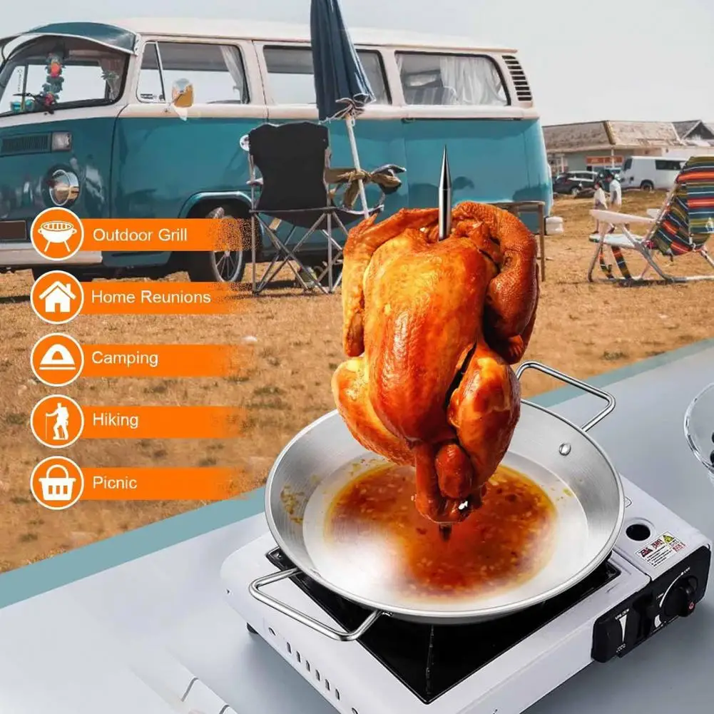 مجموعة شواية سيخ عمودية من الفولاذ المقاوم للصدأ مع 3 مسامير (8 بوصة/10 بوصة/12 بوصة) فرش علبة زيت رف كباب طقم أسياخ كباب طويلة