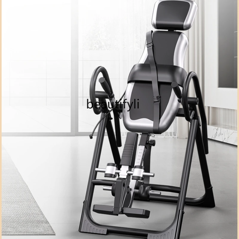 Inversion Table Fitness Equipment Upside down Traction Anti-Spill Glue Stretch Lumbar Chair Upside down Device