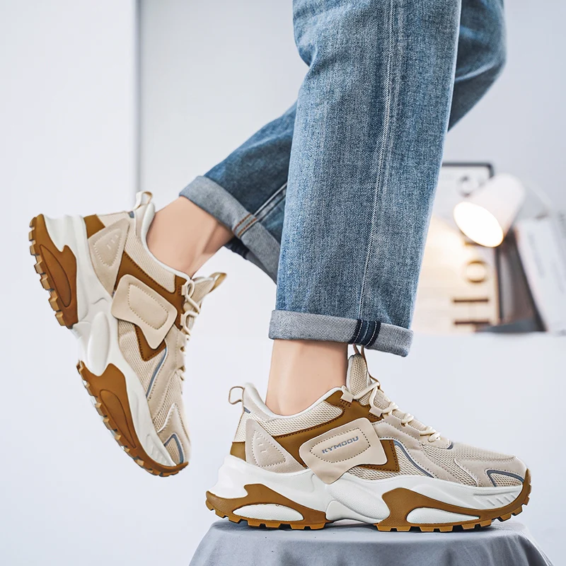 

New Wave Men's Sneakers Running Cushioned Sneakers Outdoor Casual Walking Jogging Trainers Soft Sole Breathable Shoes