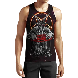 Summer Hot Reaper Devil Satan Tank Tops 3D Animal Print Men/Women Casual Loose Sleeveless Top Oversized Unisex Vest Man Clothing