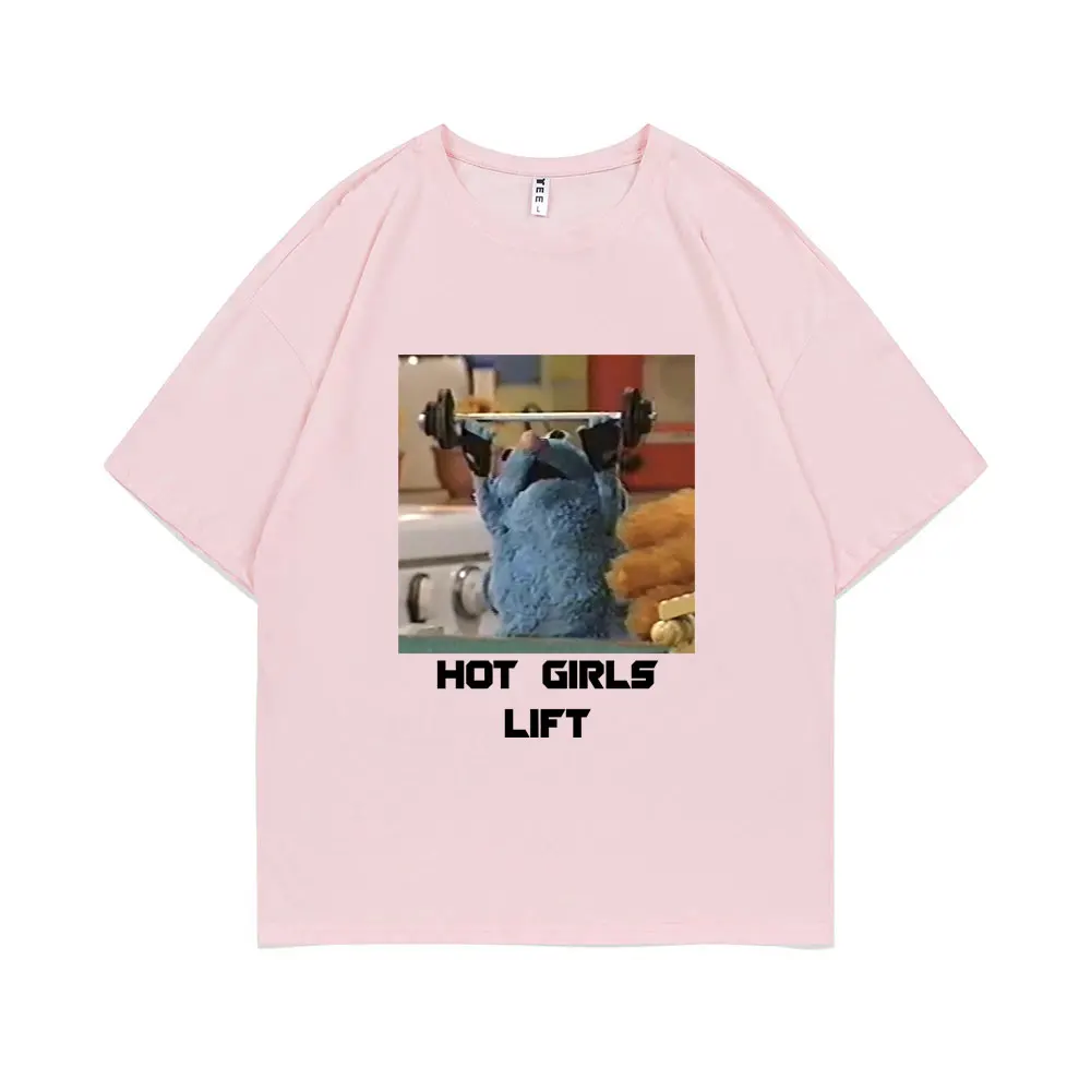 Tutter Hot Girls Lift Tshirt Working on My Fitness T-shirt Funny Mouse Graphic Short Sleeve Tshirt Men Women Fashion Casual Tees