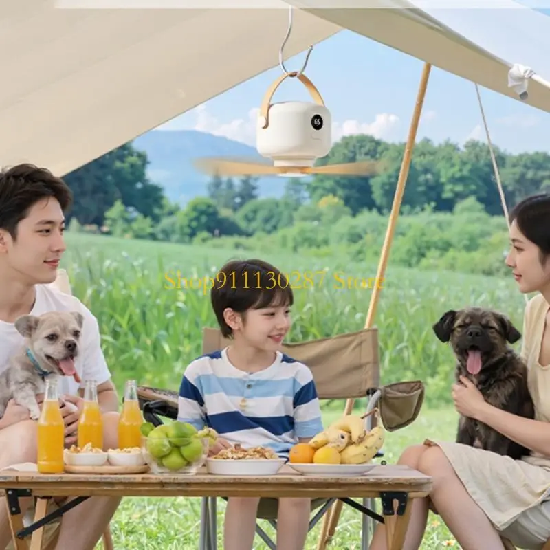 

J1HC Energy Saving Hanging Fan With LED Light USB Connectivitys Portable Cooling For Canopys Dormitory