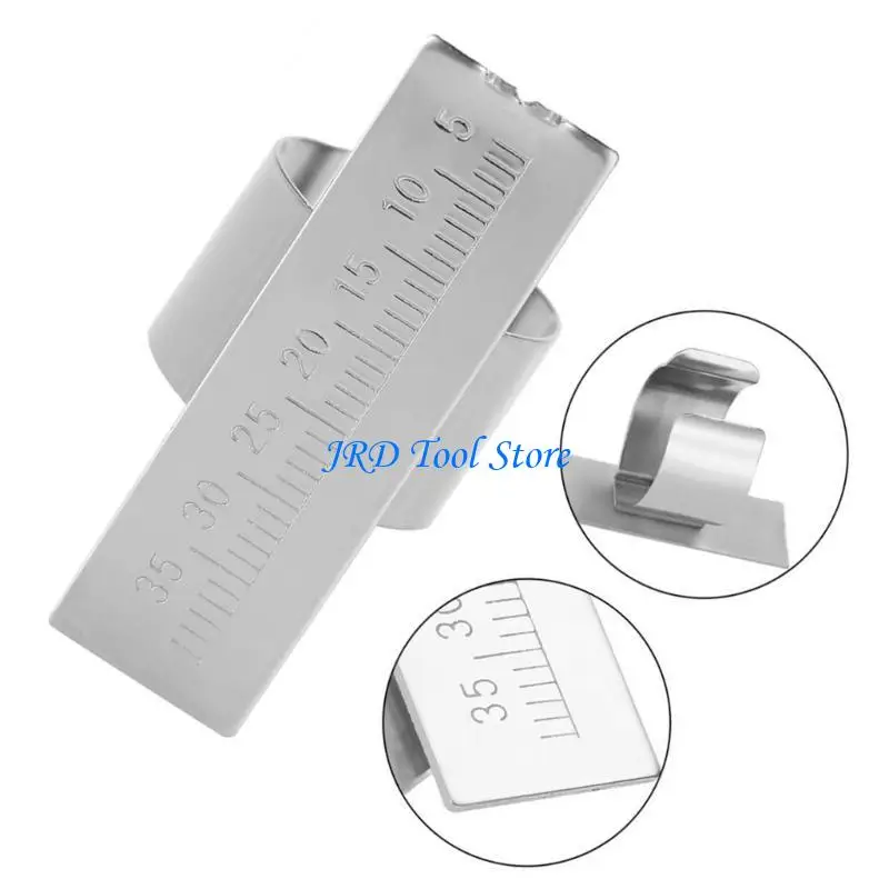 A2UD Dental Endodontic Ruler, Stainless Finger Rings Accurate Easy Measurement for Precise Measurement of Root Canals Files