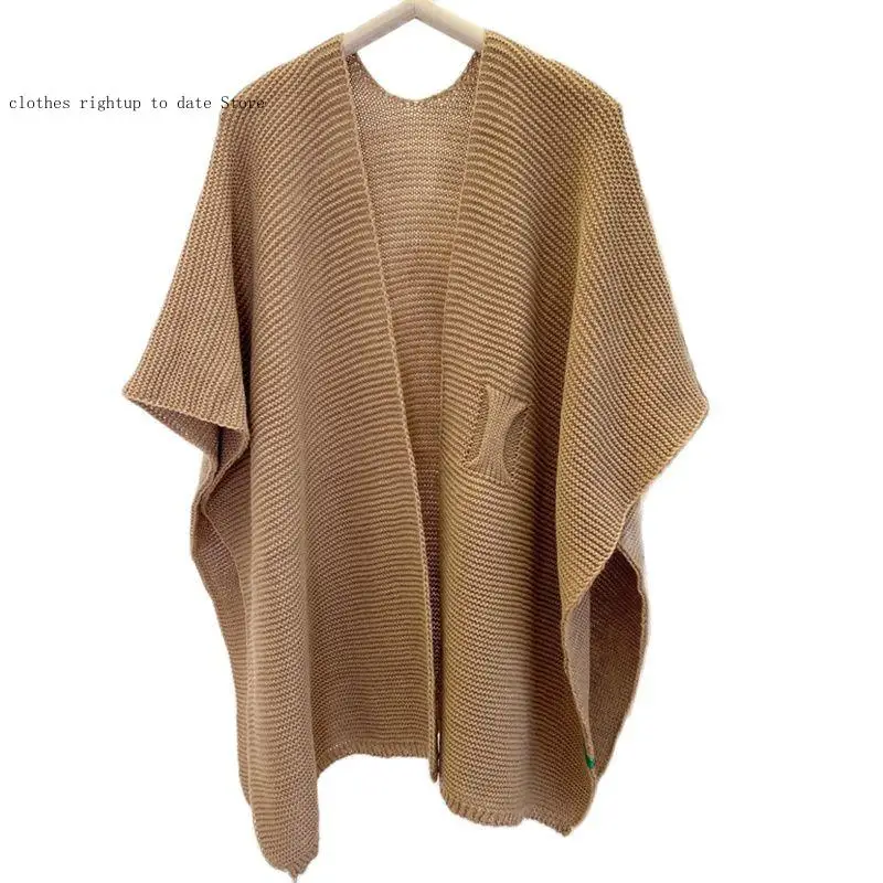 Autumn and Winter Women Knitted Shawl Casual Fashion Scarf Cloak Warm Cloak