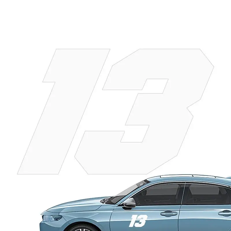 

Автомобильная наклейка на заднее стекло, крутые автомобильные наклейки с номером 13, точный режущий декоративный инструмент для автомобилей, холодильников, мотоциклов