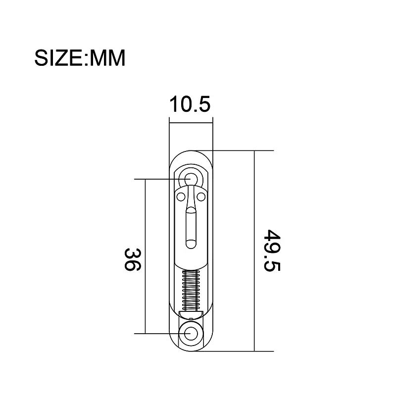 Individual Guitar Bridge 10.5x49.5mm Single String Bridge Body Trough String Split Type Guitar Bridge Guitar Parts