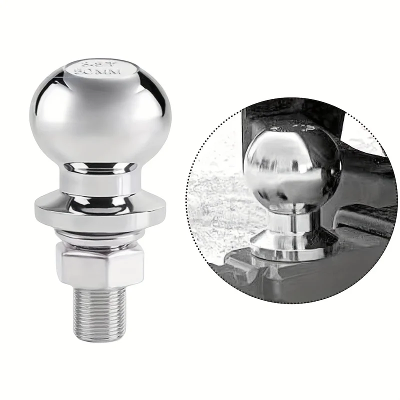 Attelage à bille de 2 pouces, boules de remorquage de 2 pouces de diamètre, accessoires d'attelage à bille robustes pour remorque RV 7 700 lb pour bateau de qualité Marine