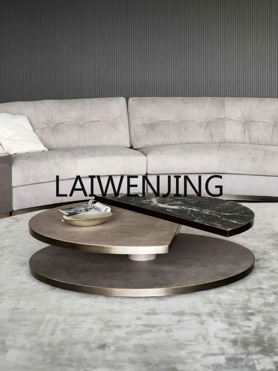 

k 7Marble Coffee Table Living Room round Small Tea Table Designer Pier Table