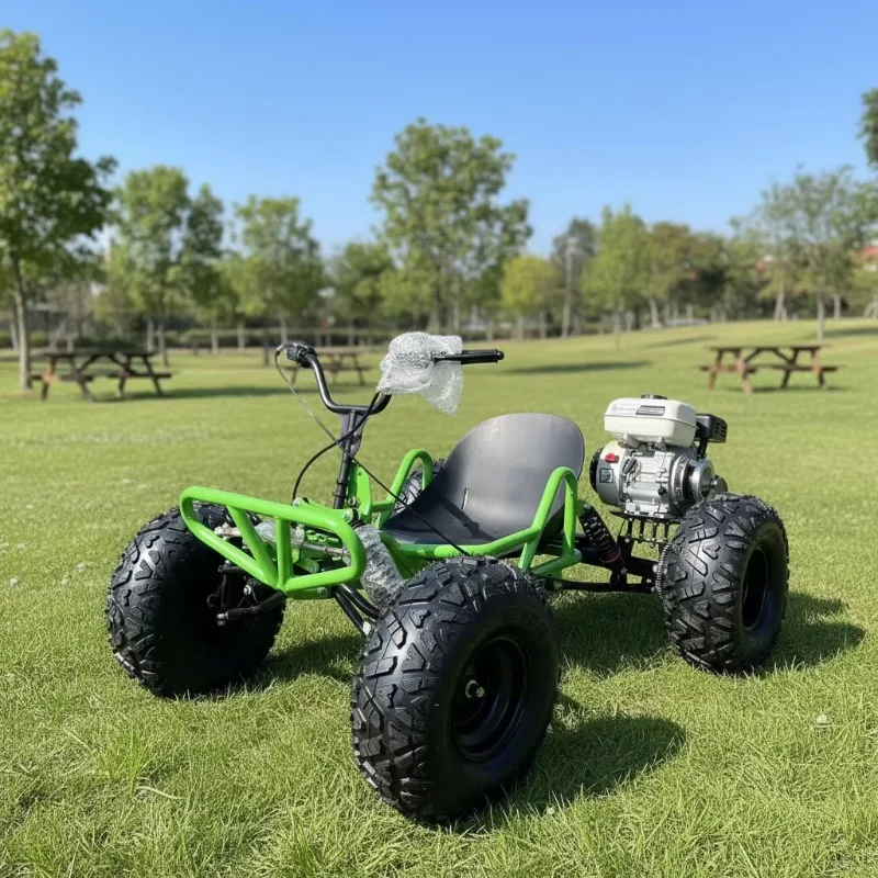 212CC 4 Stroke Pedal Go Kart Inflatable Steel All-Terrain Off-Road Fuel-Powered Hydraulic Disc Brake Hand Pull Start Outdoor