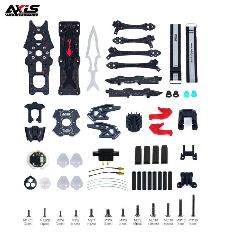 Axisflying Manta 5 Pro DC/Squashed X 5inch 6S FPV Frame Kit Wheelbase 226.5mm for RC FPV Freestyle Drone