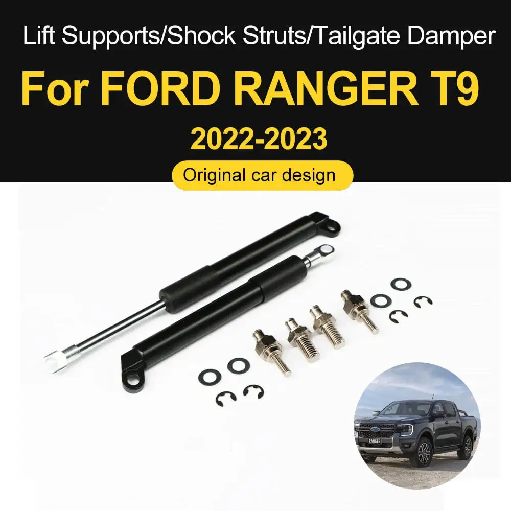 2Pcs Rear Tailgate Gas Shock Damper Rear Gate Gas Spring Strut Lift Damper Assist Support Rod for Ford Ranger T9 XL XLT XLT