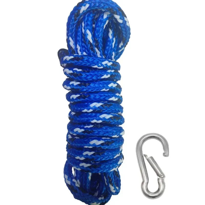 Seawater Corrosion Resistant PE Floating Rope Heavy Duty Wharf Tugboat Tow Water Sports Tow Pipe Boating Tow