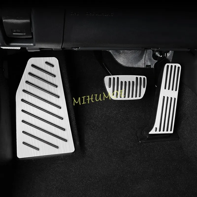 

LHD Silver Car Non-Slip Foot Rest Gas Brake Pedal Pad Cover Trim Accessories For Toyota RAV4 2019-2021