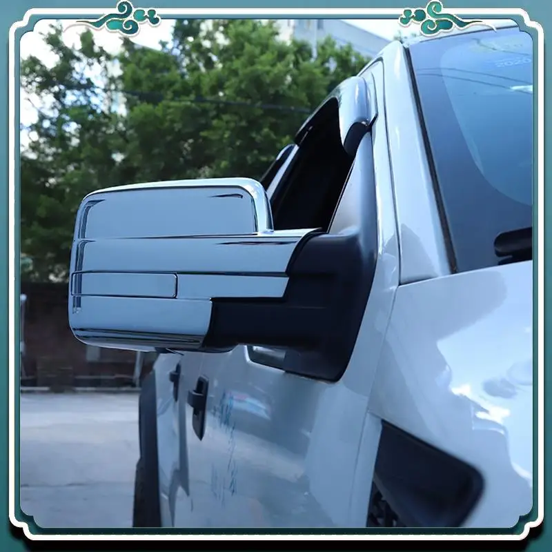 

ABTU-2 PCS For Ford F150 2009-2014 Side Mirror Cover Car Rear View Mirror Cover Silver Trim Accessories - Chrome