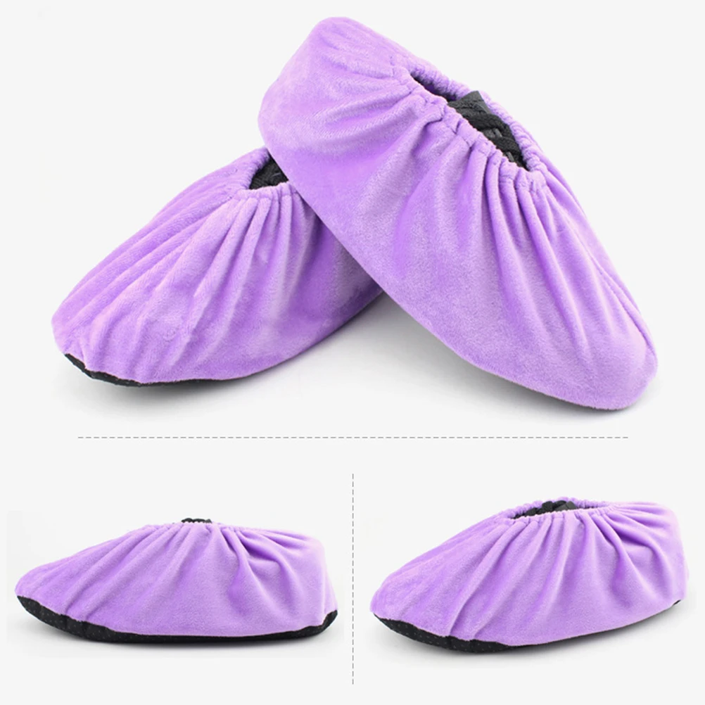 

5 Pairs Reusable Anti Shoe Covers Household Elastic Design Washable Shoes Protectors for Indoor Comfortable Overshoes